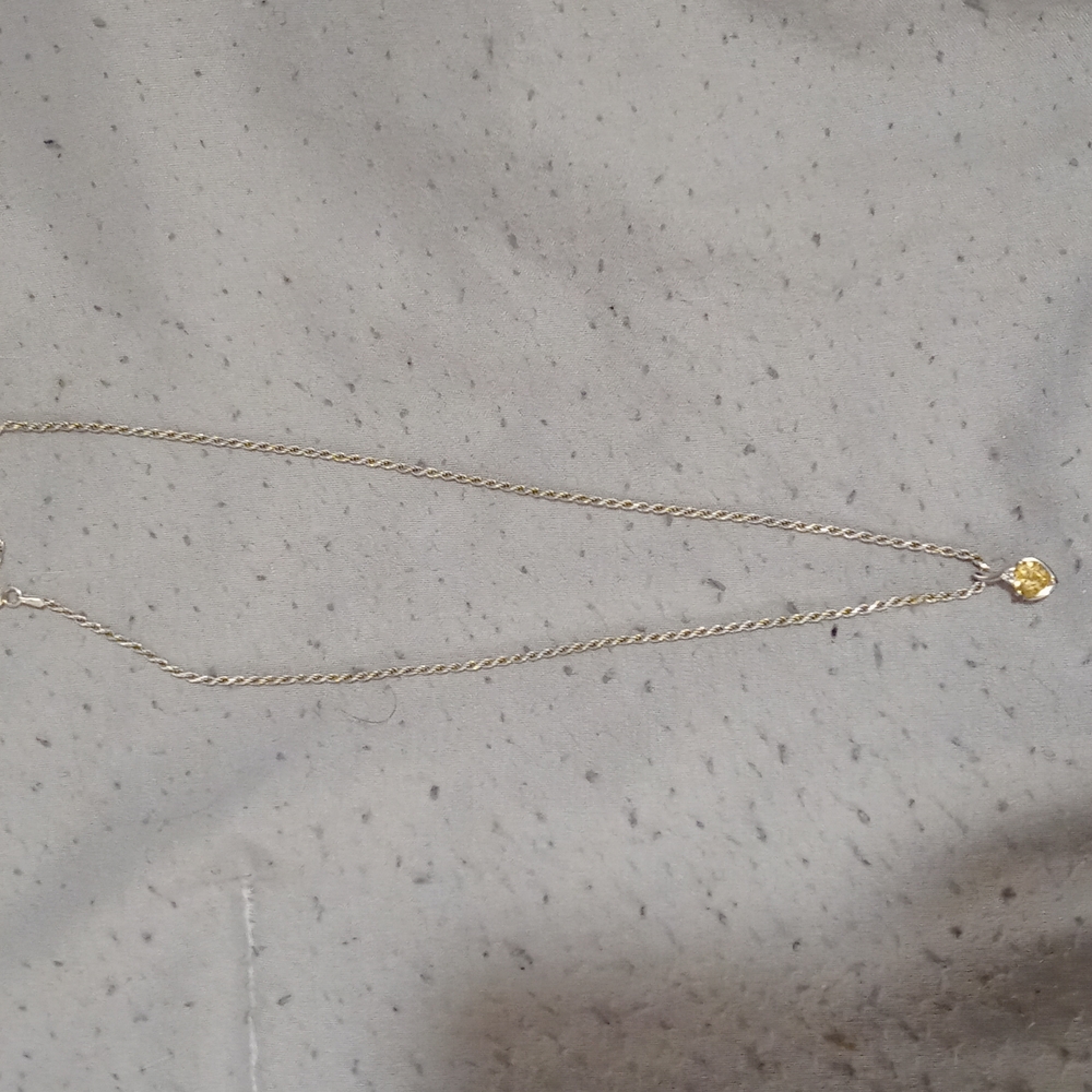 Sterling silver neckless with Novembers birthstone